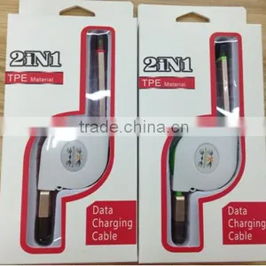 2 in 1 Usb Retractable Cable,usb Micro Cable,micro Usb Charge Cable for IPhone 6 thumbnail-6