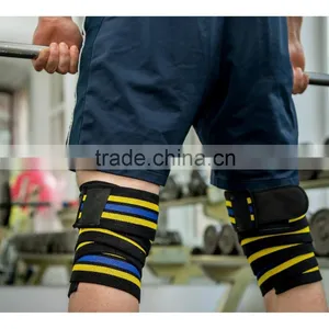 Elastic Knee Wraps/Super Heavy New Design High Quality Weightlifting Knee Wraps thumbnail-3