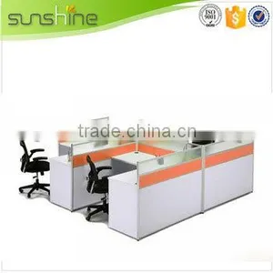 Sunshine Wooden Furniture Modern Office Workstation Partition for 4 Person Melamine Surface Finishing thumbnail-1