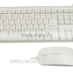 New Arrival Wired USB White Keyboard and Mouse Combo thumbnail-1