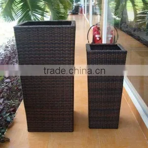 Rattan Square Flower Pot thumbnail-1