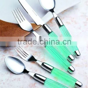 Plastic Handle Stainless Steel Cutlery Set thumbnail-1