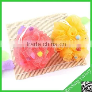 Bath Pouf With Sponge Pellet,mesh Pouf Bath Sponge thumbnail-3