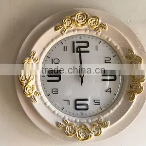 XKH112 Wholesale Round Wood Stand Clock Art Wooden Wall Clock thumbnail-5