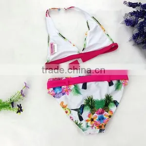 Baby Girls Kids 2 Pcs Sling Bikini Swimwear Floral Bather Swimmers Swimsuit thumbnail-2