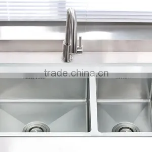 Stainless Steel Corner Sink With Double Bowl for Kitchen/bathroom/toilet/laundry Room/outdoor/barber, Etc thumbnail-6
