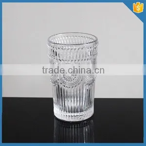 Pressed Sunflower Embossed Glass Tumbler Wine Glasses thumbnail-5