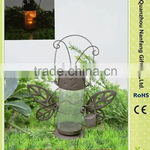 Garden Solar Rusty Bee Lantern Light thumbnail-1