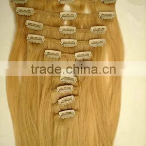 100% Human Hair Clip in Hair Extensions for African American Full Head Clip in Hair Extensions Straight 100g Per Set thumbnail-1