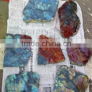 Natural Rock Labradorite Rough Slice From Madagascar thumbnail-3