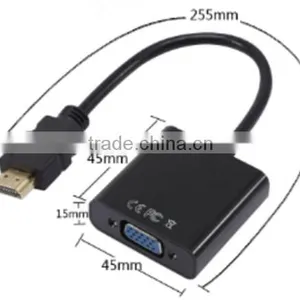 Cabletolink Top Quality 1080P HDMIMale to VGA Female Video Converter Adapter Cable For PC DVD HDTV TV thumbnail-1