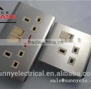 Libya Electric Light Brushed Stainless Wall Switch and Socket thumbnail-4