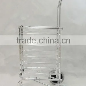 Foldable Wire Mech Shopping Cart RH-FC05 For Aluminum Foldable Shopping Trolley With Two Wheels thumbnail-1