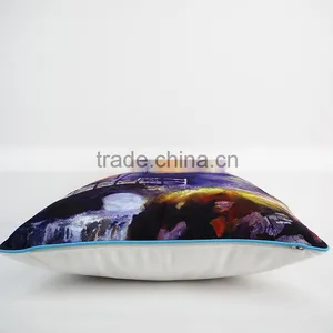 Decorative Car Sofa Bed Flower Printed Cushion Covers Comfortable Fabric Velvet Pillow Cases thumbnail-6
