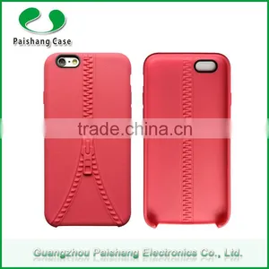 Mobile Phone Case Manufacturer TPU Zipper Design 8 Colors Anti-throw Back Cover for Apple IPhone 6 thumbnail-1