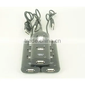 New High Speed 4-Port Splitter USB 2.0 Hub Powered Adapter For PC Laptop Notebook thumbnail-5