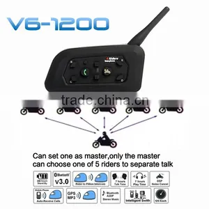 Topsale Bluetooth Intercom Headset for Helmet Supporting 6 Riders thumbnail-1