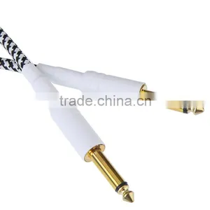 3M/10FT Black & White Cloth Braided Tweed Guitar Cable Cord thumbnail-5