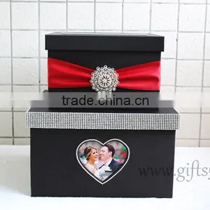 Elegant Black Wedding Gift Box With Photo Frame thumbnail-1