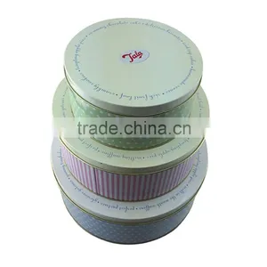 Dongguan SGS Approved Round Busicuit Tin Canister Set thumbnail-1