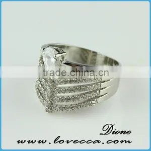 2015 Fashion Jewelry Ring!latest Weddingring Design!micro Pave Diamond Setting Ring-wedding Silver Ring Wholesale Jewerly thumbnail-5