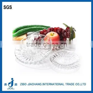 2016 New Design Clear Cylinder Diamond Glass Plates Wholesale thumbnail-1