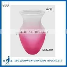 Transparent Red and Blue Decorative Glass Vase thumbnail-3