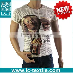 High Quality Lycra Cotton Fitted Superhero Fashion Distressed T-shirt thumbnail-1