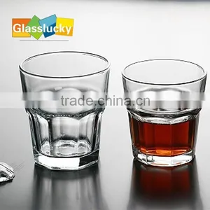 300ml Glass Octagonal Cup for Whiskey, Glass Liquor Cup thumbnail-1