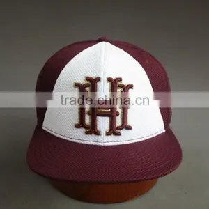 Customer Flat Brim 6- Panel Fitted Cap With 3D Embroidered Patch thumbnail-2