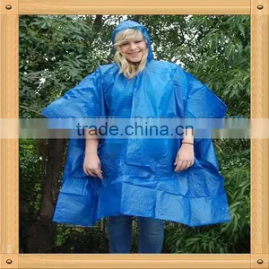 Adults Rain Poncho/pvc Hooded Rain Poncho thumbnail-3