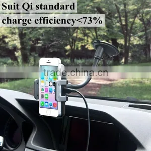 360 Degree Rotatable Gooseneck Windshield Car Holder Wireless Charger for 3.5-5.8 Inch Smart Phone thumbnail-6