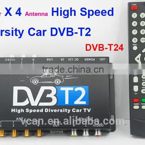 DVB-T24 hd Car DVB-T2 MPEG4 Digital Set Top Box 4 Tuner 4 Antenna USB High Speed thumbnail-3