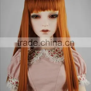 New Arrival Synthetic Orange Straight 1/3 BJD Doll Wig thumbnail-2