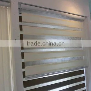 Korean Sheer Fabric Folding Zebra Shade thumbnail-1