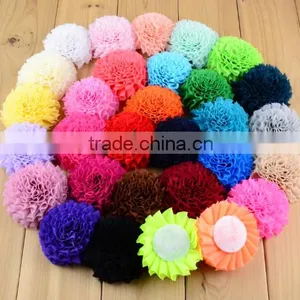 Chiffon Shabby Flowers for Baby Hair Accessories thumbnail-1
