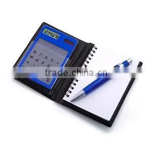 Eco-friendly pu Leather Notebook With Solar Calculator thumbnail-2