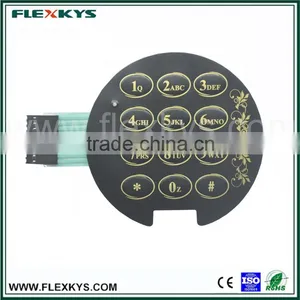 Most Popular Embossing Key Poly Dome Tactile Feedback 2.54mm Female Connector Membrane Switch thumbnail-1