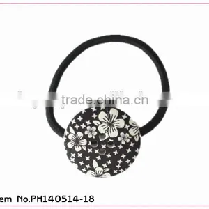 2014 Hot Sale Girls Elastic Hair Ties With Button thumbnail-4