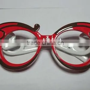 Red Frame Plastic Party Glasses thumbnail-1