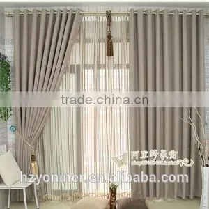 2015 Hot Sale Linen Like Curtain 011 Fabric and Designed Window Fabric; Made up Curatin in Hotel or Home thumbnail-1