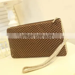 2015 New Style Cotton Fabric Lady Wallet, Man Leather Wallet, Wallet Purse thumbnail-3