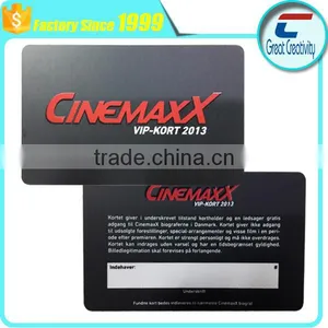 CMYK Full Color Printing Spot UV LOGO Coated Black Printed Plastic PVC Card thumbnail-1