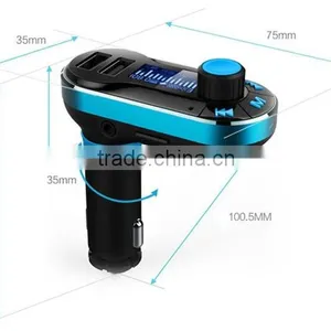 New Design Dual Usb Wireless Bluetooth Car FM Transmitter MP3 Player Car Kit Charger for IPhone6 Samsung thumbnail-5