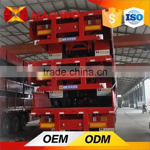 20ft 40ft Container Trailer, Cargo Carry Flat Bed Semi Trailer thumbnail-4