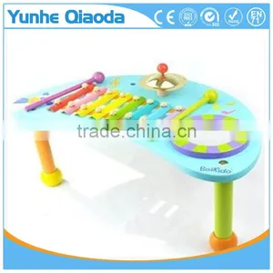 Wooden Musical Percussion Instruments Blue Moon Shape Table Xylophone Drum Symbol Noisy /educational Wooden Toy/ thumbnail-5