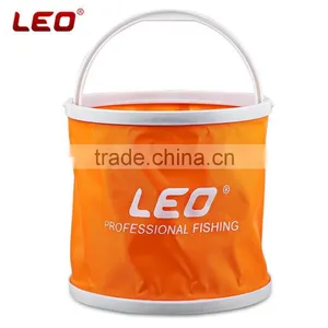 LEO Foldable Portable Canvas Fishing Pail Bucket Folding Outdoor Equipment Fishing Bucket Fishing Equipment 3 Colors thumbnail-1