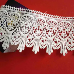L2-00002 2016 Single Side Natural Cotton Embroidery Wedding Dress Lace thumbnail-1