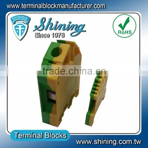 TF-G Series Euro Type Din Rail Mounted Ground Earth Terminal Block thumbnail-2