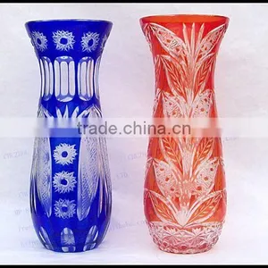 2017 New Arrival Overlay Single Flower Glass Vase thumbnail-2